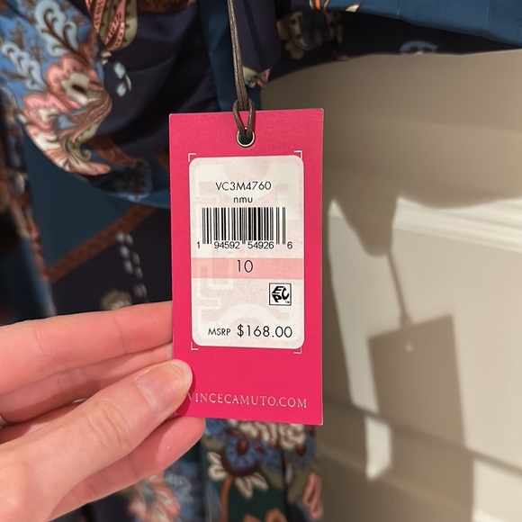 Vince Camuto Floral-Print Twist-Front Midi Dress - Picture 5 of 10